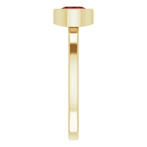 14K Yellow 6 mm Natural Mozambique Garnet Ring - BN & CO JEWELRY