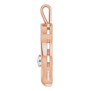 14K Rose 1/3 CTW Natural Diamond Pendant - BN & CO JEWELRY