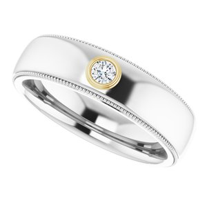 14K White/Yellow 1/10 CTW Natural Diamond Ring - BN & CO JEWELRY