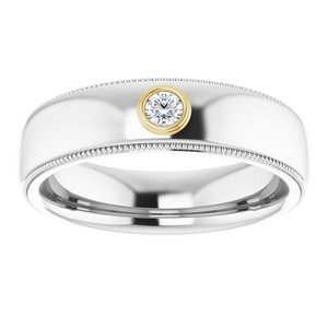 14K White/Yellow 1/10 CTW Natural Diamond Ring - BN & CO JEWELRY
