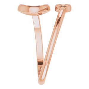 14K Rose Double Circle Bypass Ring - BN & CO JEWELRY