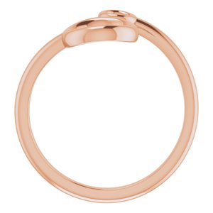 14K Rose Double Circle Bypass Ring - BN & CO JEWELRY