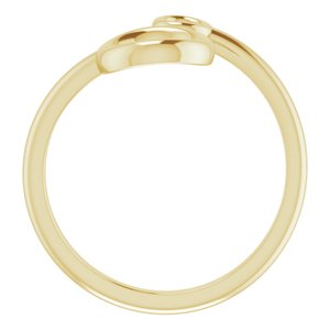 14K Yellow Double Circle Bypass Ring - BN & CO JEWELRY