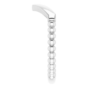 Sterling Silver Stackable Beaded "V" Ring - BN & CO JEWELRY
