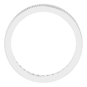 14K White 1/2 CTW Natural Diamond Eternity Milgrain Band Size 7 - BN & CO JEWELRY