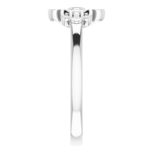 14K White .03 CTW Diamond Hamsa Ring - BN & CO JEWELRY