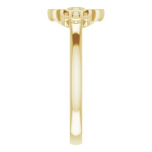 14K Yellow .03 CTW Diamond Hamsa Ring - BN & CO JEWELRY