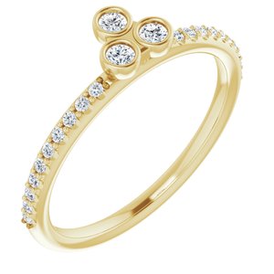 14K Yellow 1/5 CTW Natural Diamond Stackable Ring - BN & CO JEWELRY