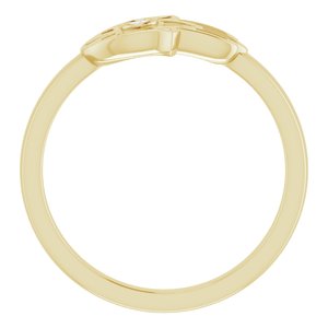 14K Yellow .03 CTW Diamond Hamsa Ring - BN & CO JEWELRY