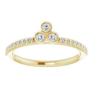 14K Yellow 1/5 CTW Natural Diamond Stackable Ring - BN & CO JEWELRY