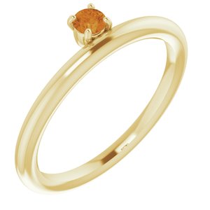14K Yellow Citrine Stackable Ring - BN & CO JEWELRY