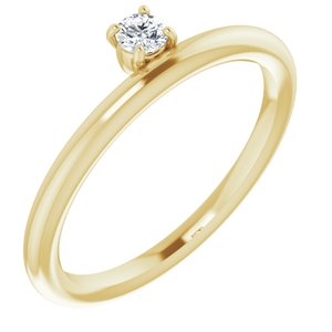 14K Yellow 1/10 CT Diamond Stackable Ring - BN & CO JEWELRY