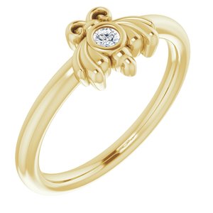 14K Yellow .03 CTW Diamond Youth Bee Ring - BN & CO JEWELRY