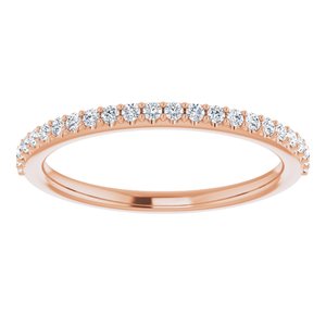 14K Rose 1/5 CTW Diamond Band - BN & CO JEWELRY
