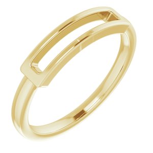 14K Yellow Open Bar Ring - BN & CO JEWELRY