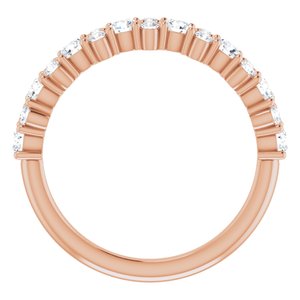 14K Rose 9/10 CTW Natural Diamond Anniversary Band - BN & CO JEWELRY