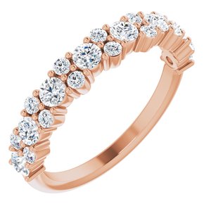 14K Rose 9/10 CTW Natural Diamond Anniversary Band - BN & CO JEWELRY