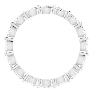 14K White 1/2 CTW Natural Diamond Eternity Band Size 4 - BN & CO JEWELRY