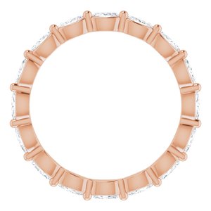 14K Rose 1/2 CTW Natural Diamond Eternity Band Size 4 - BN & CO JEWELRY