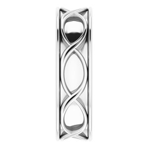14K White 6 mm Infinity-Inspired Band Size 9 - BN & CO JEWELRY