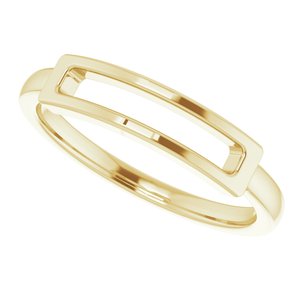 14K Yellow Open Bar Ring - BN & CO JEWELRY