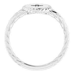 Sterling Silver .02 CTW Diamond Cross Ring - BN & CO JEWELRY