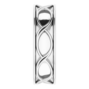 14K White 6 mm Infinity-Inspired Band Size 8 - BN & CO JEWELRY