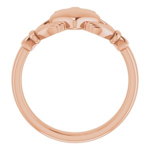 14K Rose 8.5 mm Claddagh Ring Size 9 - BN & CO JEWELRY