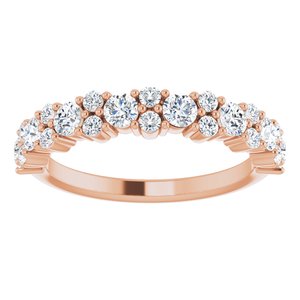 14K Rose 9/10 CTW Natural Diamond Anniversary Band - BN & CO JEWELRY