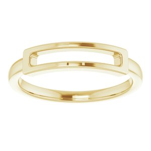 14K Yellow Open Bar Ring - BN & CO JEWELRY