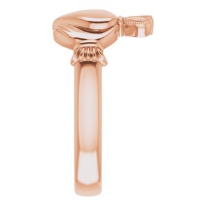 14K Rose 8.5 mm Claddagh Ring Size 9 - BN & CO JEWELRY