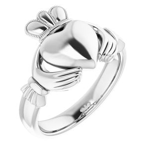 Sterling Silver 10.5 mm Claddagh Ring Size 11 - BN & CO JEWELRY