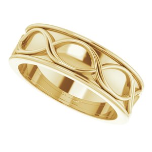 14K Yellow 6 mm Infinity-Inspired Band Size 7 - BN & CO JEWELRY