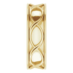 14K Yellow 6 mm Infinity-Inspired Band Size 7 - BN & CO JEWELRY