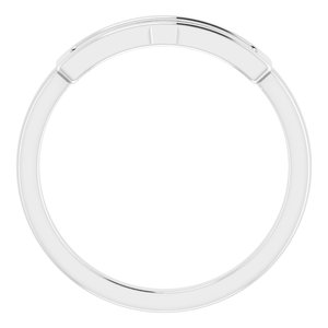 14K White Open Bar Ring - BN & CO JEWELRY