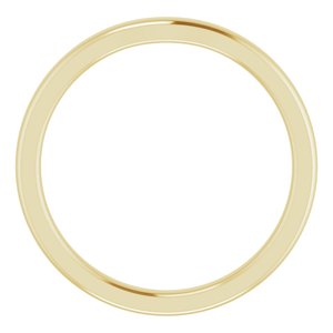 18K Yellow Band for 7x5 mm Oval Ring - BN & CO JEWELRY
