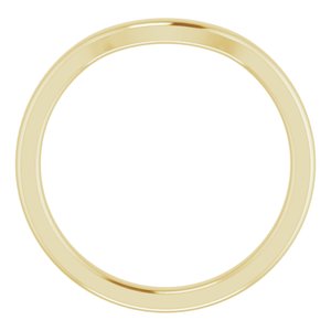 14K Yellow Band for 8x6 mm Pear Ring - BN & CO JEWELRY