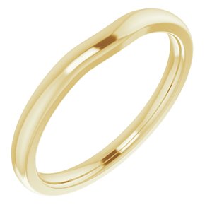 18K Yellow Band for 7x5 mm Oval Ring - BN & CO JEWELRY