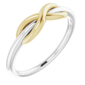 14K White & Yellow Infinity-Style Ring - BN & CO JEWELRY