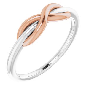 14K White & Rose Infinity-Style Ring - BN & CO JEWELRY