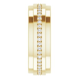14K Yellow 1/3 CTW Natural Diamond Eternity Band Size 10 - BN & CO JEWELRY
