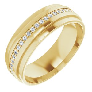 14K Yellow 1/3 CTW Natural Diamond Eternity Band Size 9.5 - BN & CO JEWELRY