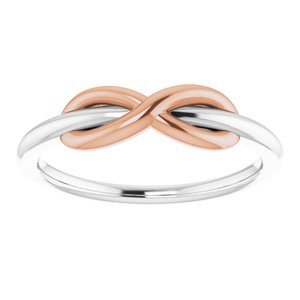 14K White & Rose Infinity-Style Ring - BN & CO JEWELRY