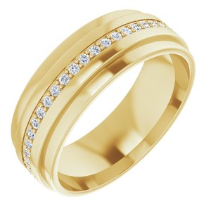 14K Yellow 1/3 CTW Natural Diamond Eternity Band Size 9 - BN & CO JEWELRY