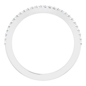 14K White 1/8 CTW Diamond Band - BN & CO JEWELRY