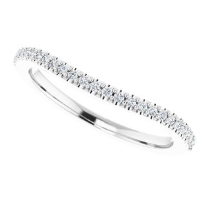 14K White 1/8 CTW Diamond Band - BN & CO JEWELRY