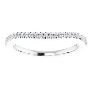 14K White 1/8 CTW Diamond Band - BN & CO JEWELRY