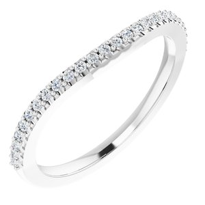 14K White 1/8 CTW Diamond Band - BN & CO JEWELRY