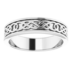 Sterling Silver 5 mm Celtic-Inspired Band Size 7 - BN & CO JEWELRY