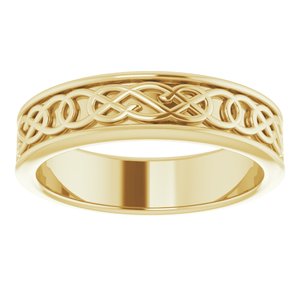 14K Yellow 5 mm Celtic-Inspired Band Size 7 - BN & CO JEWELRY